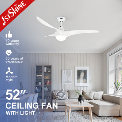 Economia de energia 52 polegadas Ventilador de teto branco com 3CLR luz LED e 3 ABS lâmina de plástico 2-