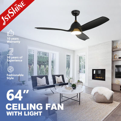 Ventilador de tecto de madeira maciça de 62 polegadas com luz LED escura e motor DC moderno
