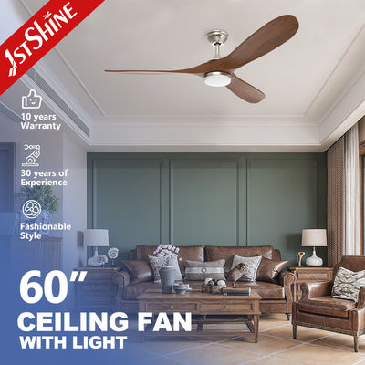 Ventilador de teto LED de madeira de estilo Europa com luz dimmable 220v para decoração