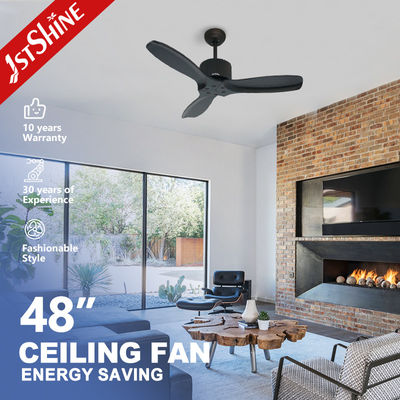 Lâmpada de teto ROHS decorativa de poupança de energia com ventilador 3 lâminas de madeira maciça