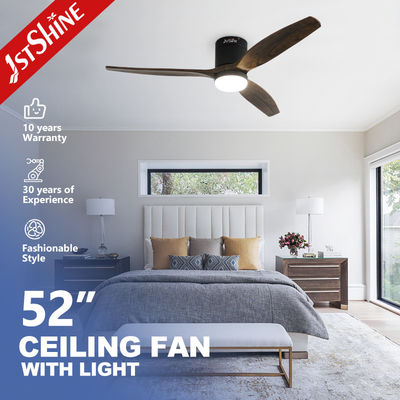Modern Design Home Office 52 polegadas de lâmina de madeira Dimmable LED ventilador de teto com controle remoto