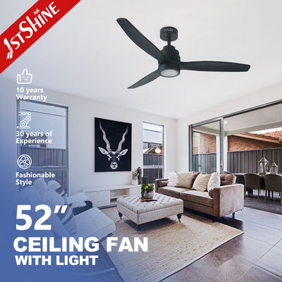 Controle remoto 220V 50HZ Ventilador de teto LED de 5 velocidades com 3 lâminas de madeira