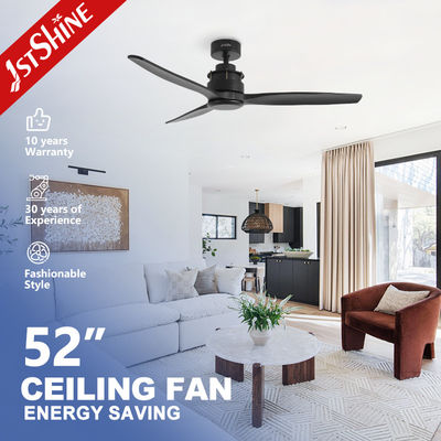 Economia de energia e baixo ruído Motor de corrente contínua Ventilador de teto de madeira maciça 52 
