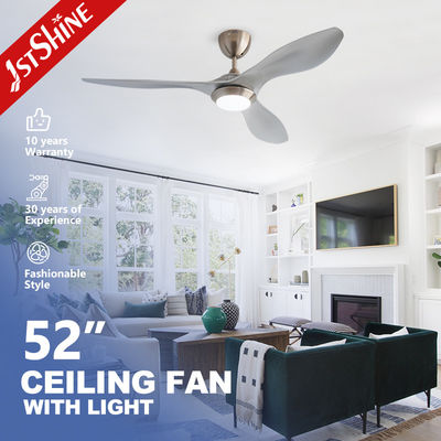 Elegante design prateado 52 polegadas ventilador de teto com controle remoto de 6 velocidades