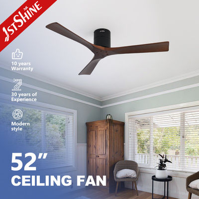 6 Velocidades Escolha Ventilador decorativo de teto com controle remoto e lâminas duráveis de madeira maciça