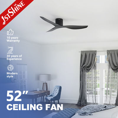 Bom preço Ventilador de teto moderno de 52 polegadas preto elegante com motor DC on-line