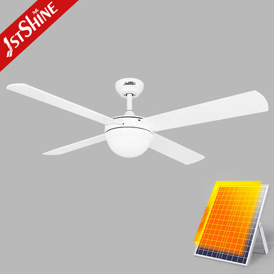 Bom preço Ventilador de teto contemporâneo de 52 polegadas movido a energia solar com lâminas de MDF e luz LED integrada on-line