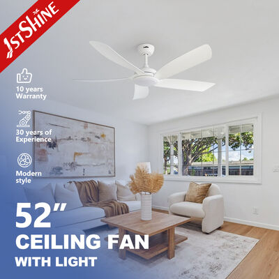 Bom preço Ventilador de teto moderno de 52 polegadas com luz com motor DC silencioso e 5 lâminas ABS on-line