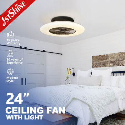 Ventilador de teto sem lâmina de 24 polegadas com abajur Starry Sky e motor DC silencioso para quartos modernos