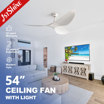 Bom preço 54 Inch White ABS Ceiling Fan Without Light with DC Motor for Large Airflow in Contemporary Design On-line